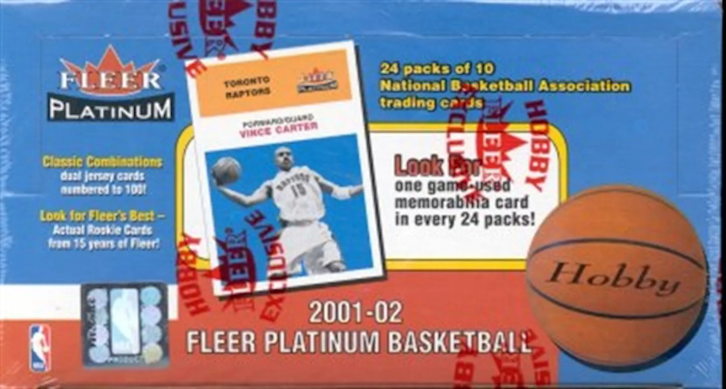 2001/02 Fleer Platinum Basketball Hobby Box
