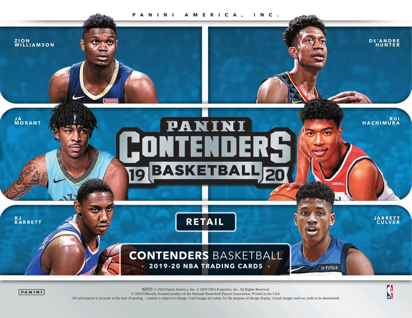 2019/20 Panini Contenders Basketball Jumbo Value 12-Pack Box