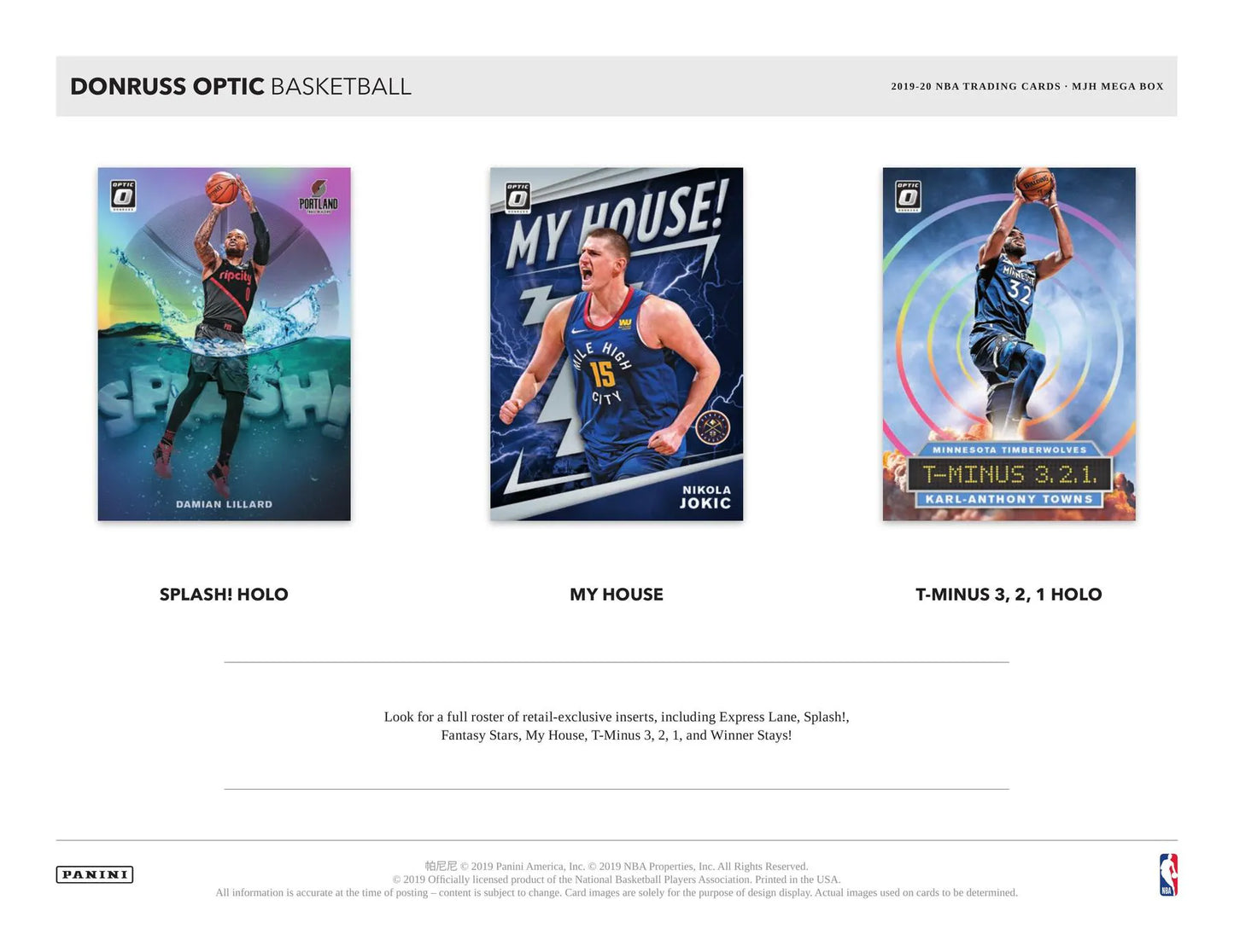 2019/20 Panini Donruss Optic Basketball Mega 42-Card Box