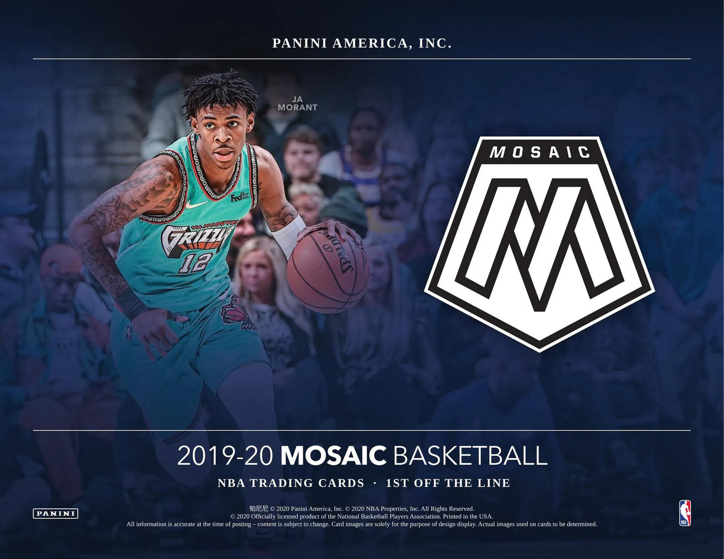 2019/20 Panini Mosaic 1st Off The Line FOTL Basketball Hobby Box