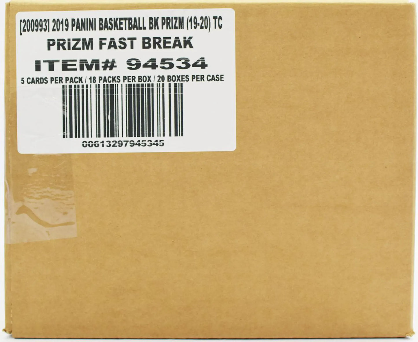 2019/20 Panini Prizm Fast Break Basketball 20-Box Case