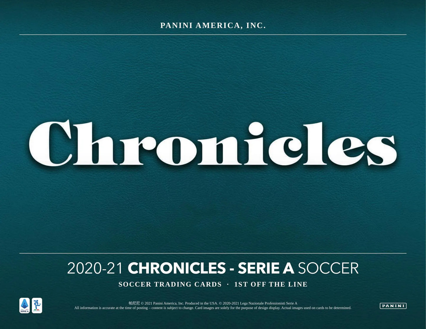 2020/21 Panini Chronicles Soccer FOTL 1st Off The Line Hobby Box