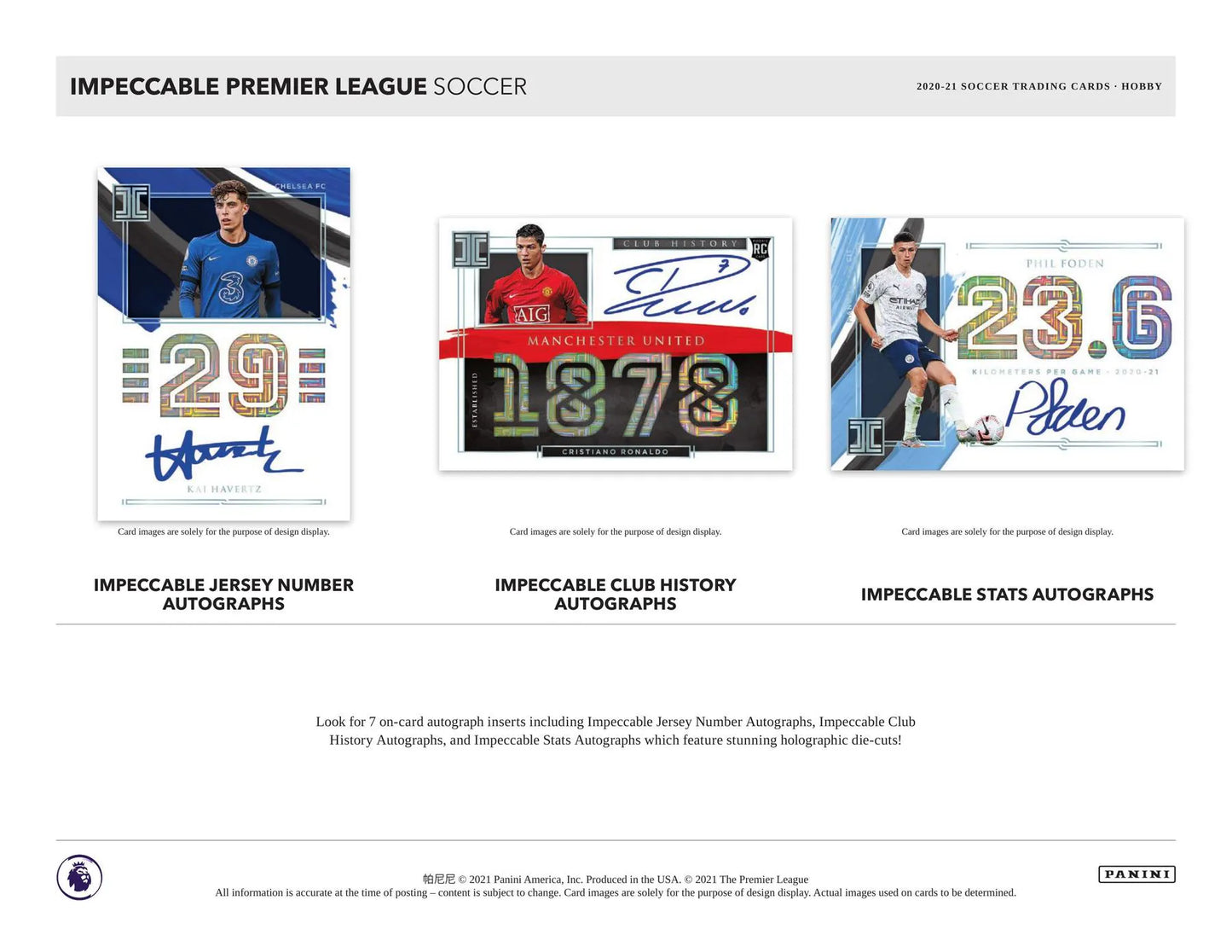 2020/21 Panini Impeccable Premier League EPL Soccer Hobby Box