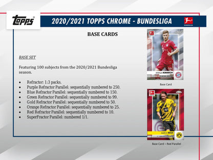 2020/21 Topps Chrome Bundesliga Soccer Hobby Pack