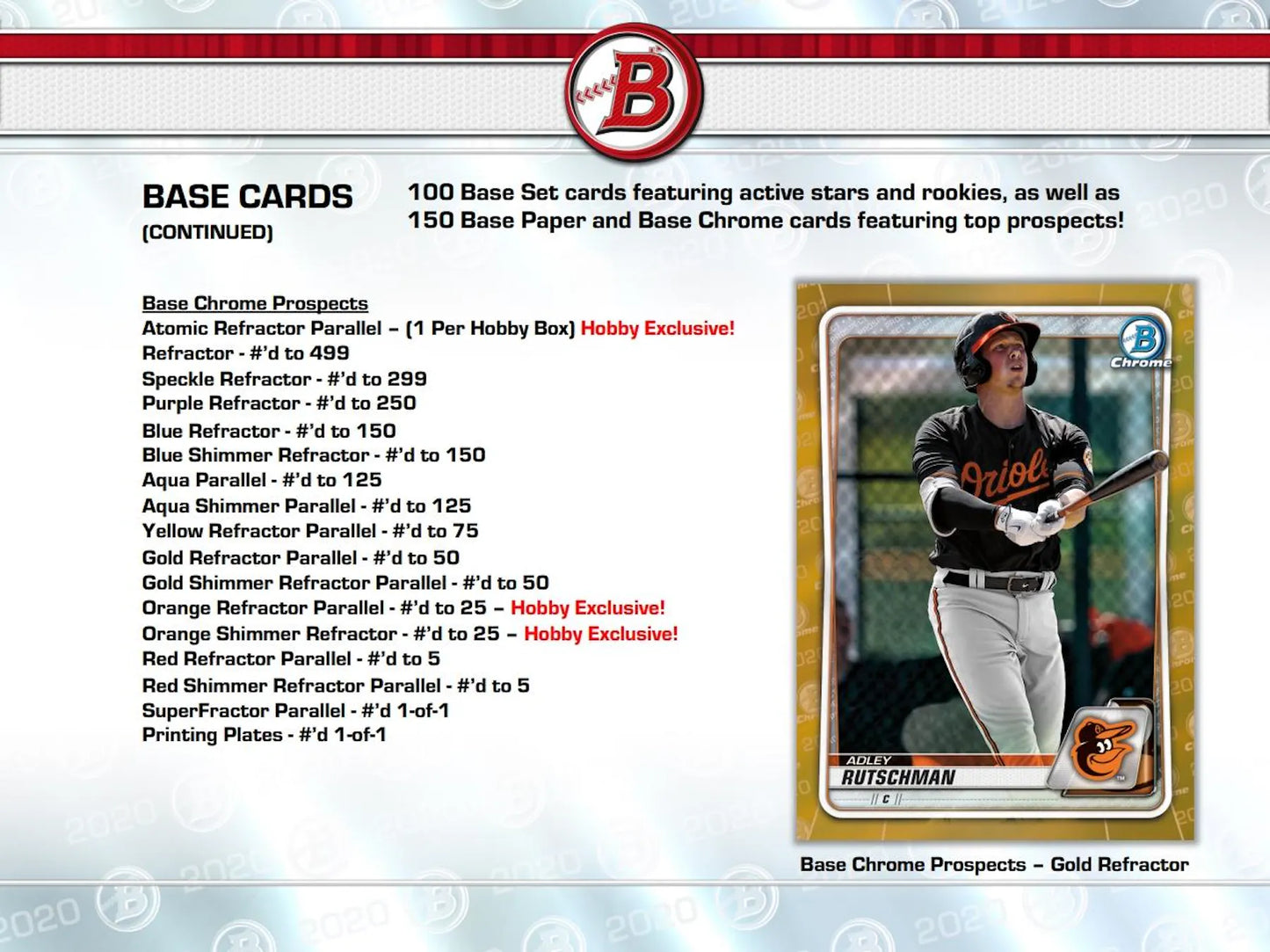 2020 Bowman Baseball Hobby 12-Box Case