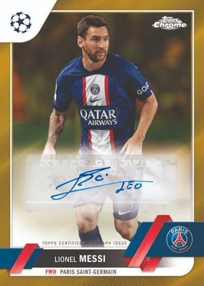 2022/23 Topps Chrome UEFA Club Competitions Soccer Hobby LITE 16-Box Case