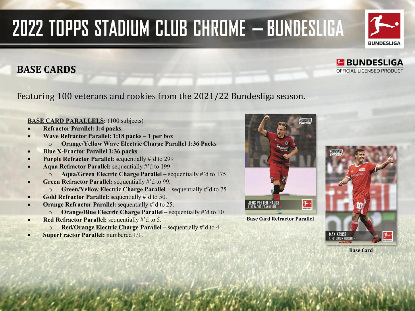 2021/22 Topps Stadium Club Chrome Bundesliga Soccer Hobby Pack