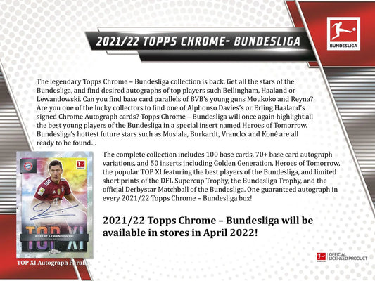 2021/22 Topps Chrome Bundesliga Soccer Hobby 12-Box Case