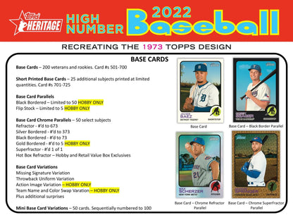 2022 Topps Heritage High Number Baseball Hobby Pack