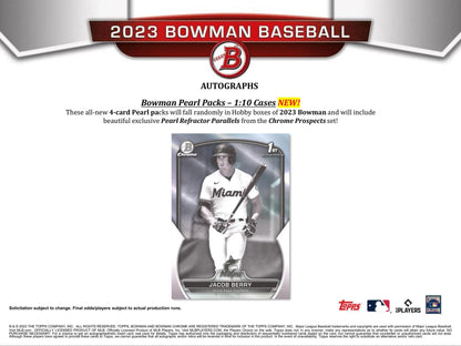 2023 Bowman Baseball Hobby Box (Case Fresh)