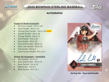 2023 Bowman Sterling Baseball Hobby Box