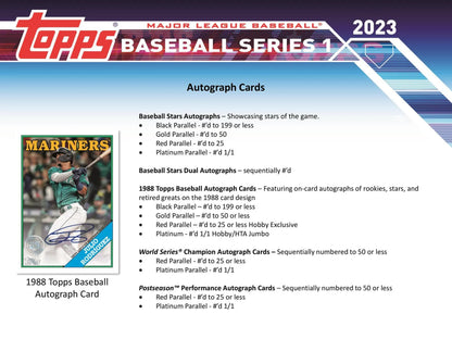 2023 Topps Series 1 Baseball Hobby Box (Case Fresh)