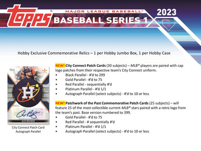 2023 Topps Series 1 Baseball Hobby Box (Case Fresh)