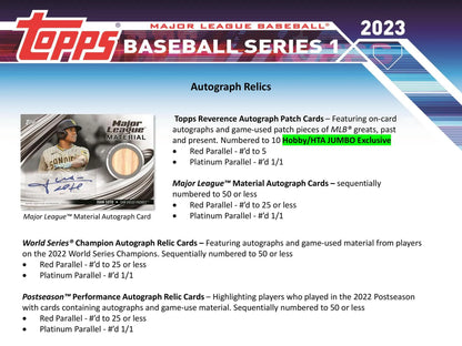 2023 Topps Series 1 Baseball Hobby 12-Box Case