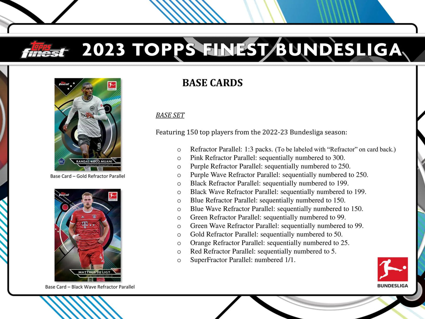 2022/23 Topps Finest Bundesliga Soccer Hobby 8-Box Case