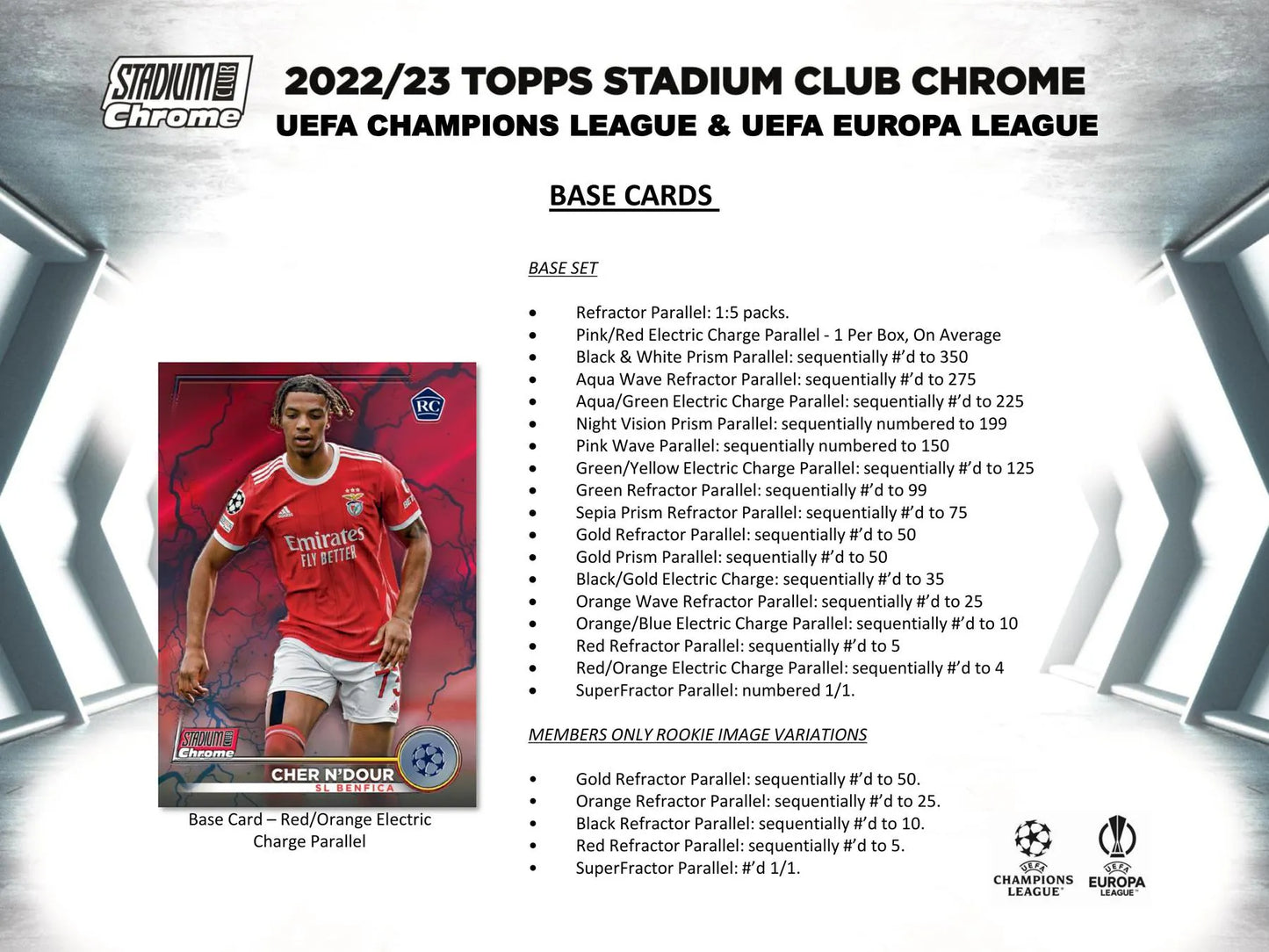 2022/23 Topps Stadium Club Chrome UEFA Club Competitions Soccer Hobby 12-Box Case
