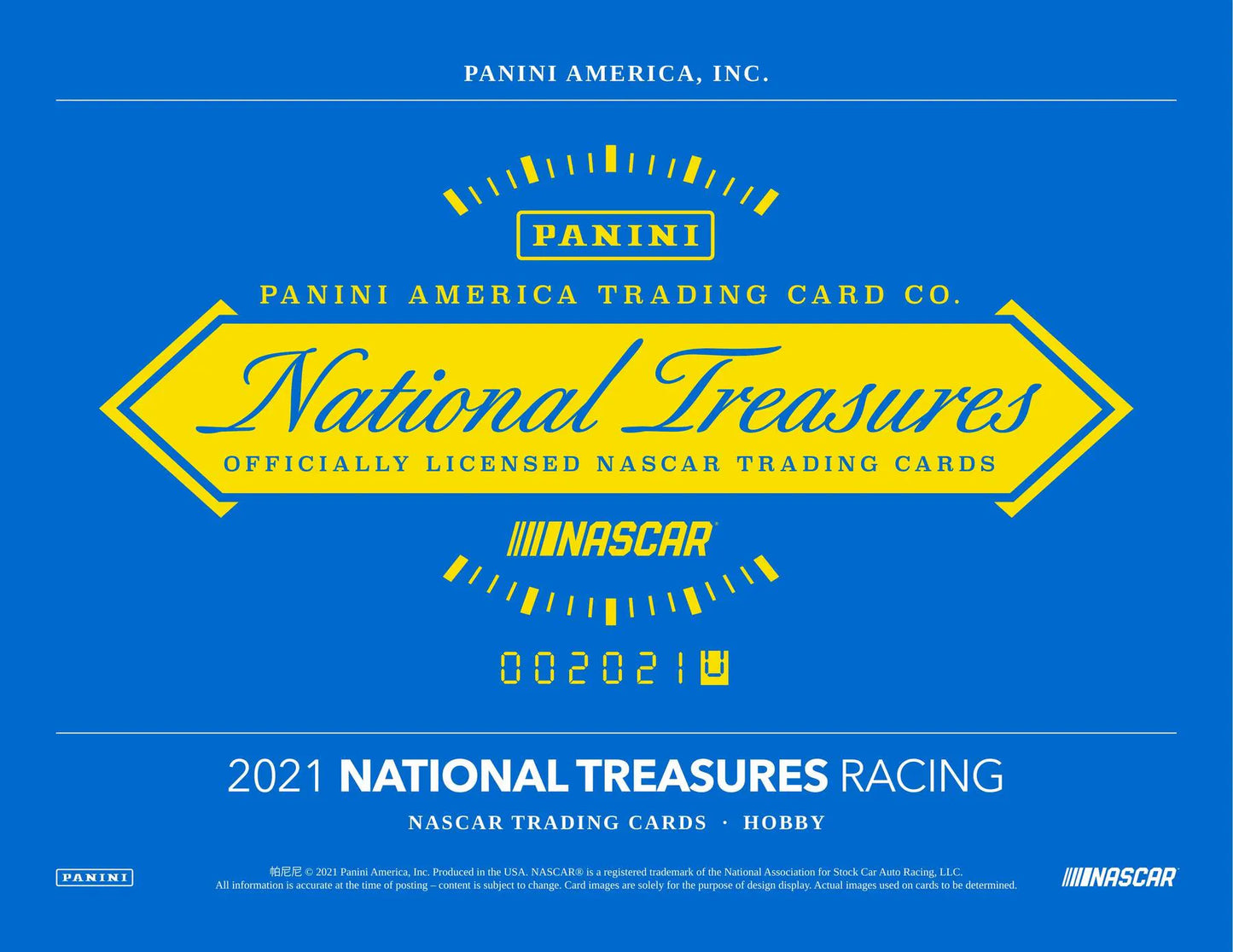 2021 Panini National Treasures Racing Hobby Box