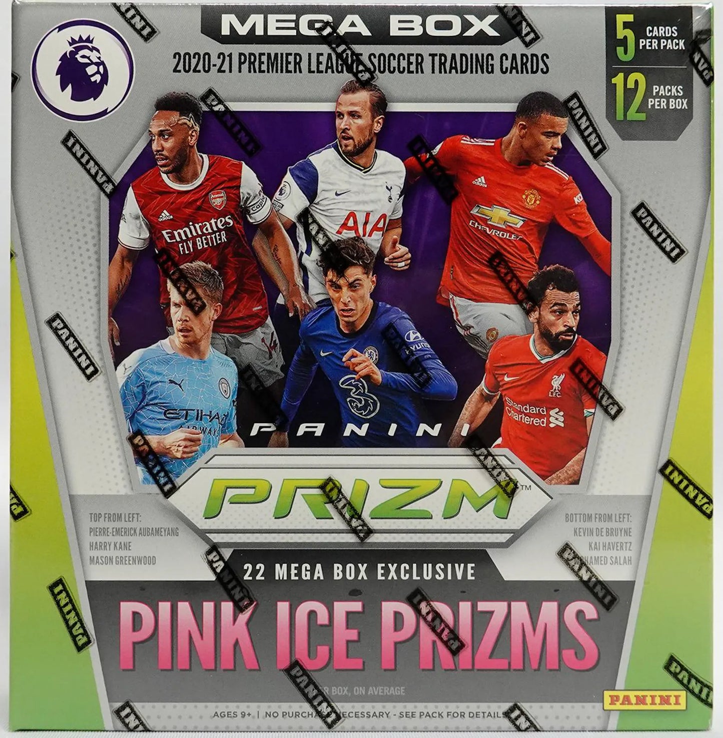 2020/21 Panini Prizm Premier League EPL Soccer Mega Box (Pink Ice Prizms)