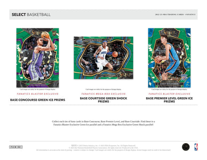 2022/23 Panini Select Basketball Fanatics Blaster Box (Green Ice Prizms)