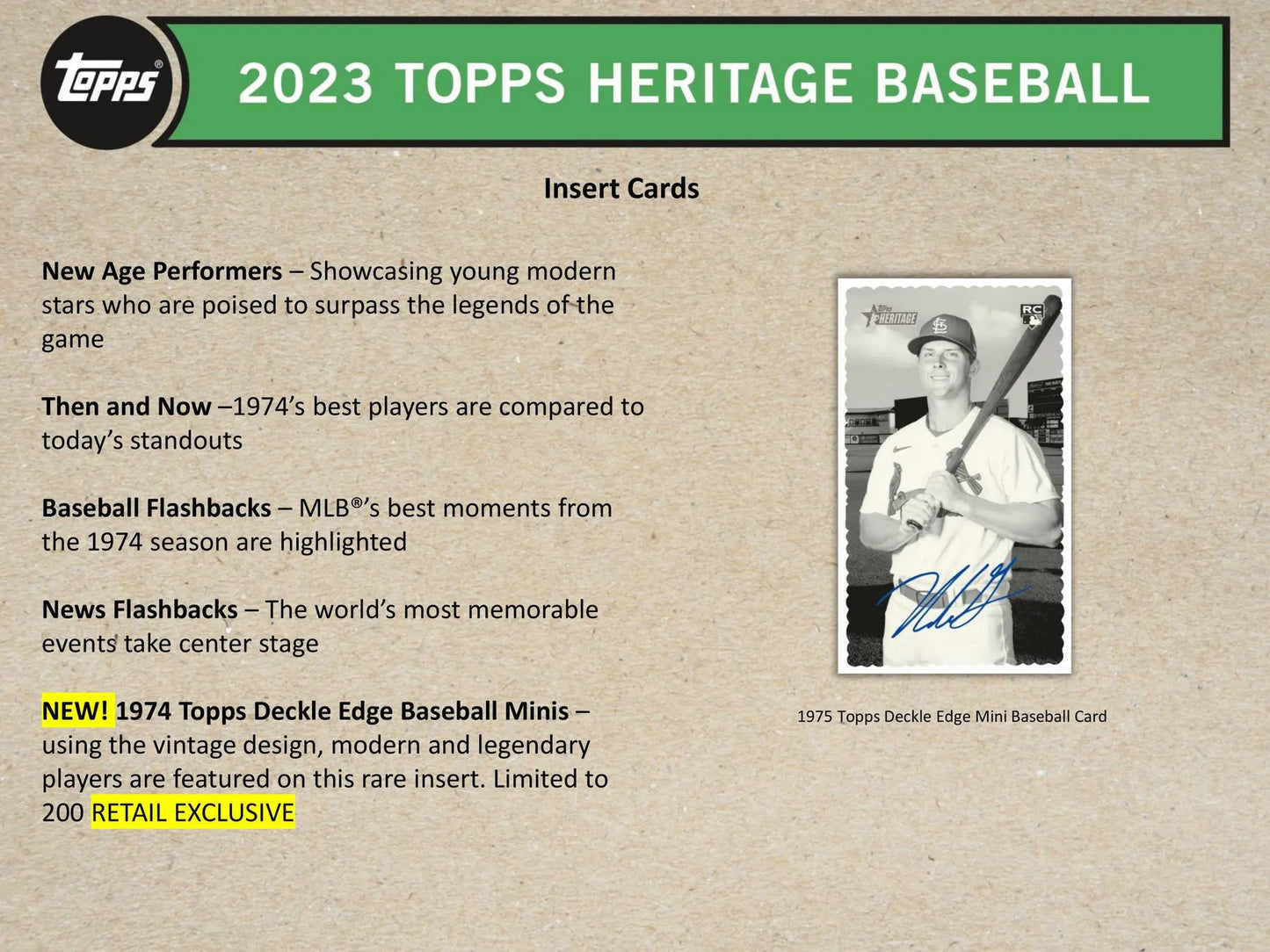 2023 Topps Heritage Baseball Hanger Box