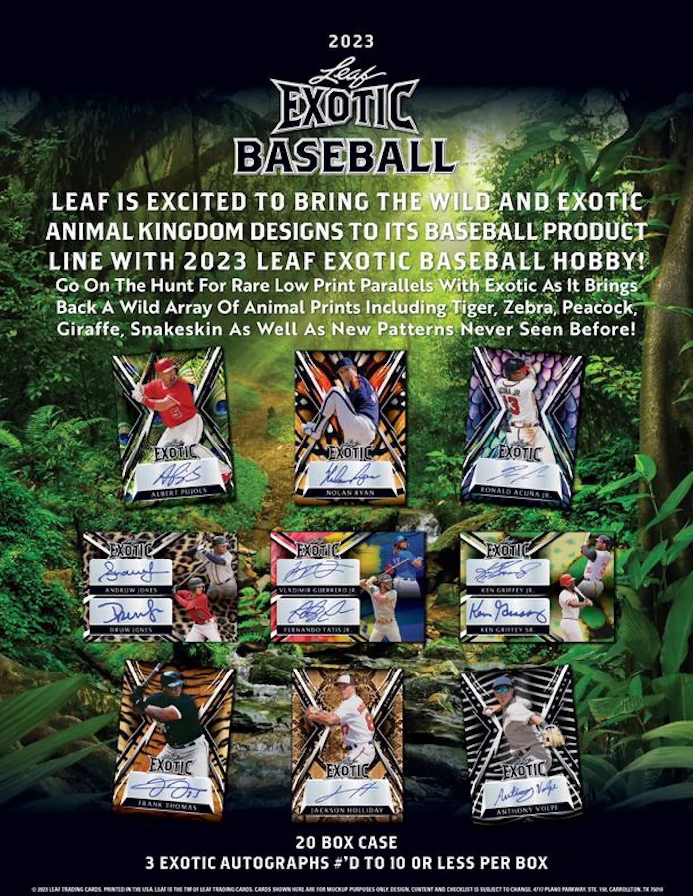 2023 Leaf Exotic Baseball Hobby 20-Box Case