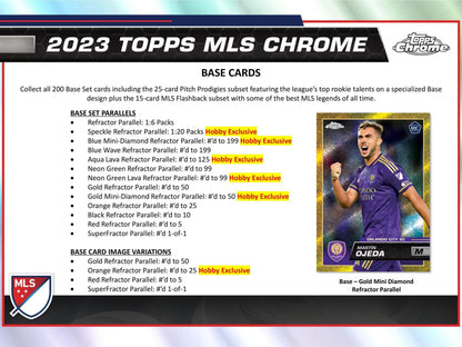 2023 Topps MLS Major League Soccer Chrome Soccer Hobby Box (Presell)