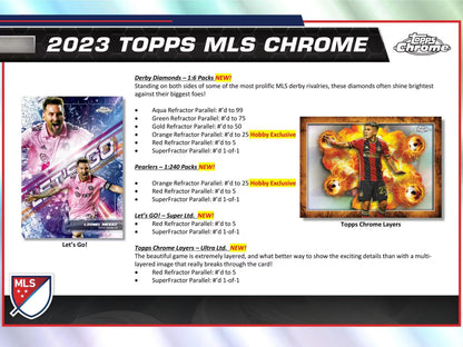 2023 Topps MLS Major League Soccer Chrome Soccer Hobby Box (Presell)