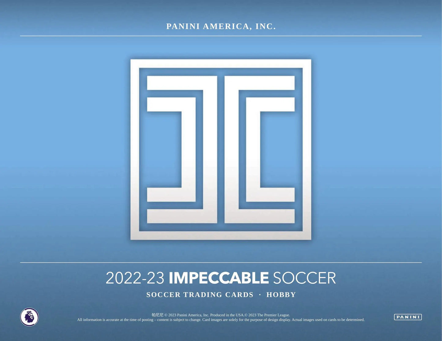 2022/23 Panini Impeccable Premier League EPL Soccer Hobby 3-Box Case