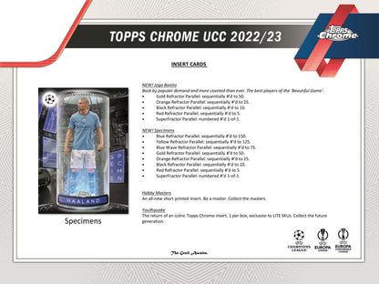 2022/23 Topps Chrome UEFA Club Competitions Soccer Hobby LITE Box