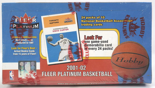 2001/02 Fleer Platinum Basketball Hobby Box (Reed Buy)