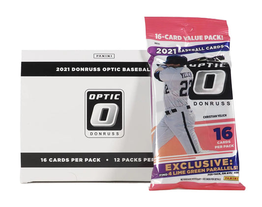 2021 Panini Donruss Optic Baseball Jumbo Value 12-Pack Box (Lime Green Parallels!)
