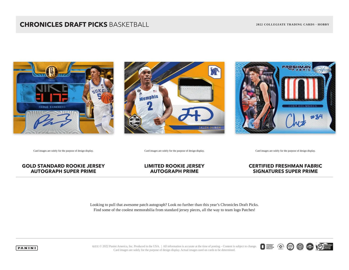 2022/23 Panini Chronicles Draft Picks Basketball Hobby Box