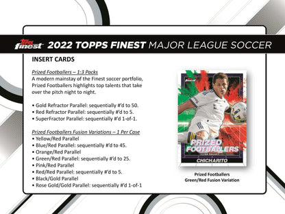 2022 Topps MLS Major League Soccer Finest Soccer Hobby 8-Box Case