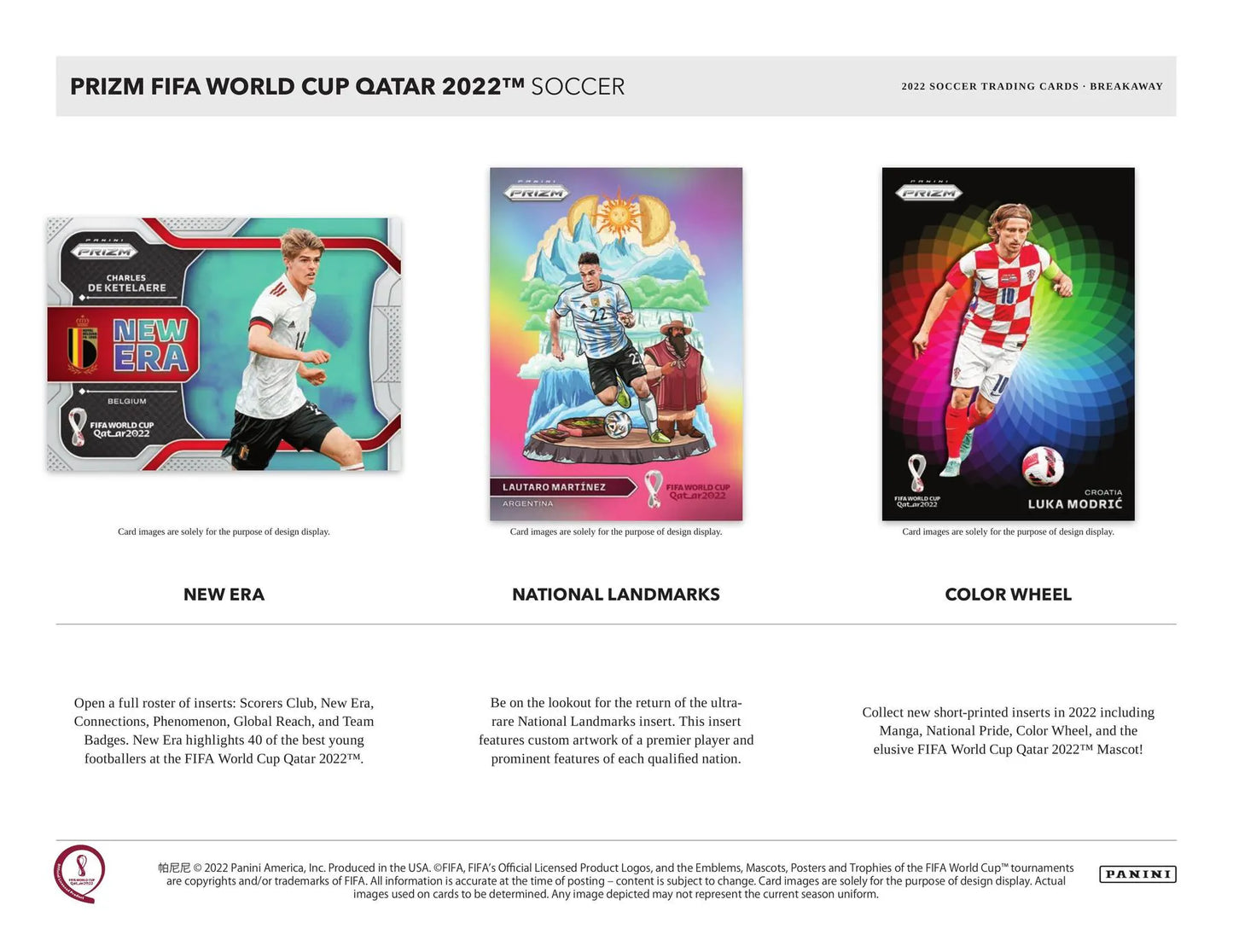 2022 Panini Prizm FIFA World Cup Soccer Breakaway Box