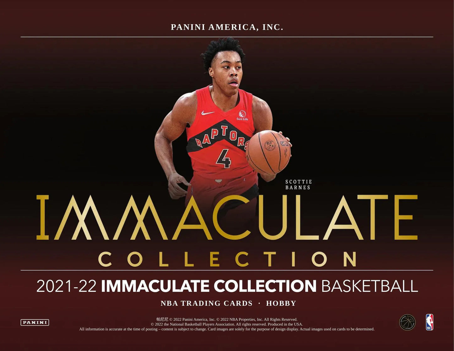 2021/22 Panini Immaculate Basketball Hobby 5-Box Case