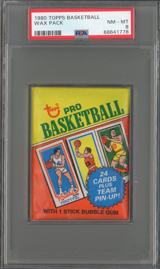 1980/81 Topps Basketball Wax Pack PSA 8 *1778 (Reed Buy)