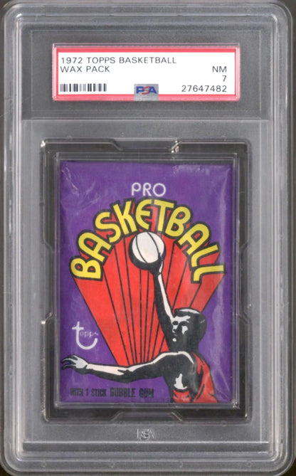 1972/73 Topps Basketball Wax Pack PSA 7