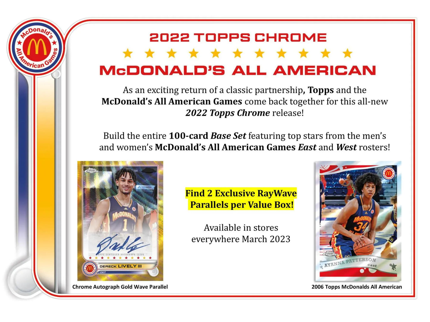 2022 Topps McDonald's All American Chrome Basketball 7-Pack Blaster 40-Box Case