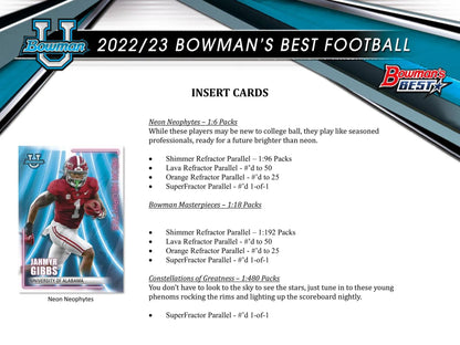 2022 Bowman University Best Football Hobby Box