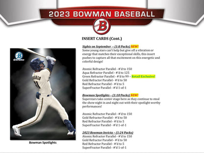 2023 Bowman Baseball Retail Pack
