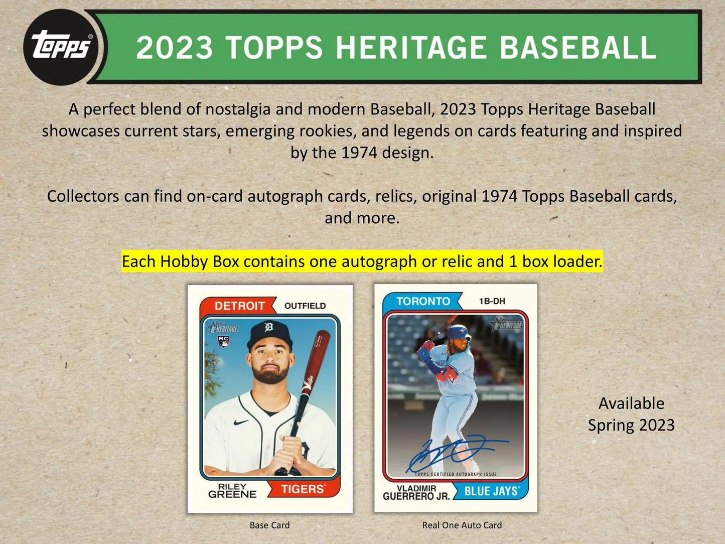 2023 Topps Heritage Baseball Hobby 12-Box Case