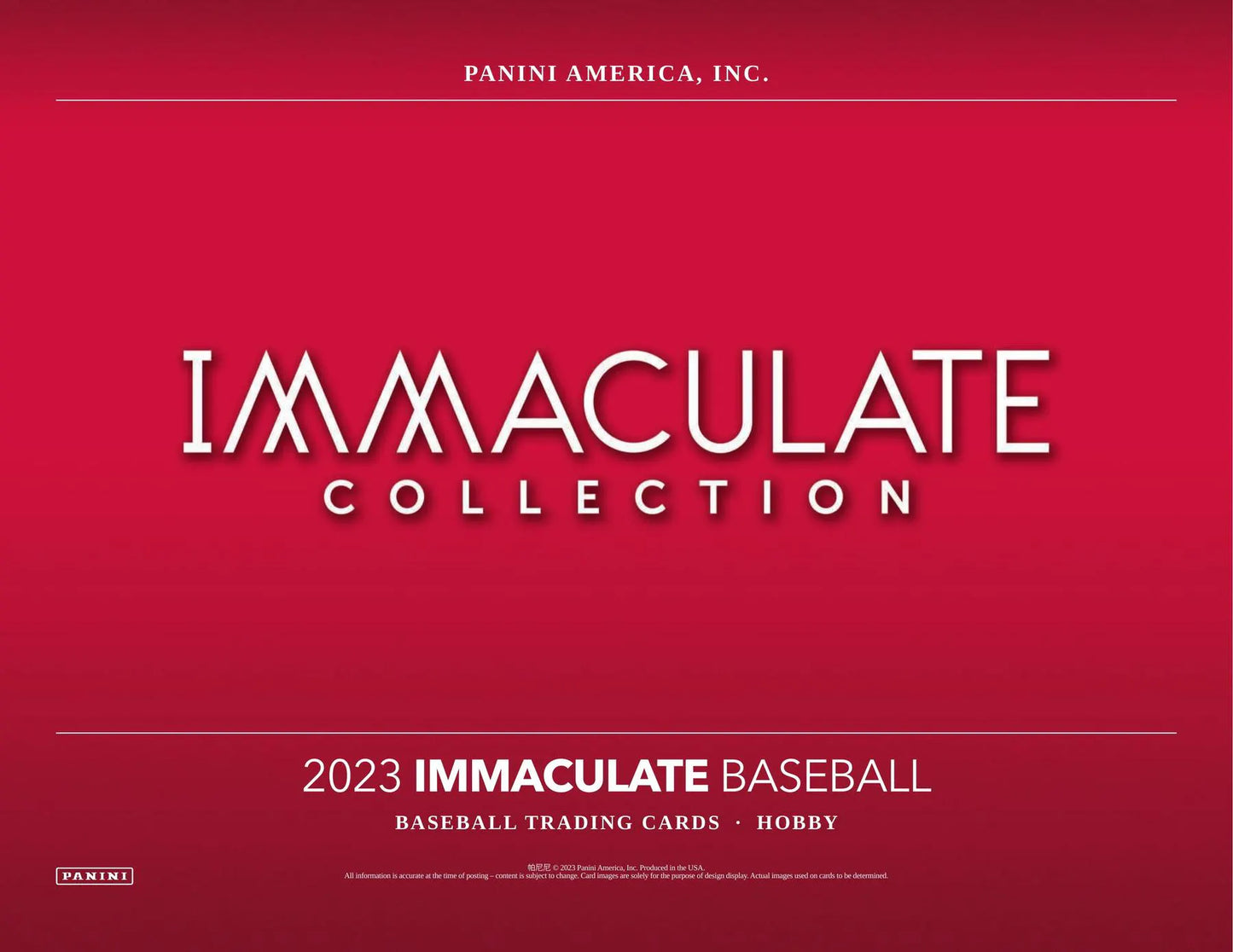 2023 Panini Immaculate Baseball 1st Off The Line FOTL Hobby 8-Box Case