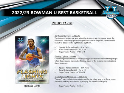 2022/23 Bowman University's Best Basketball Hobby 8-Box Case