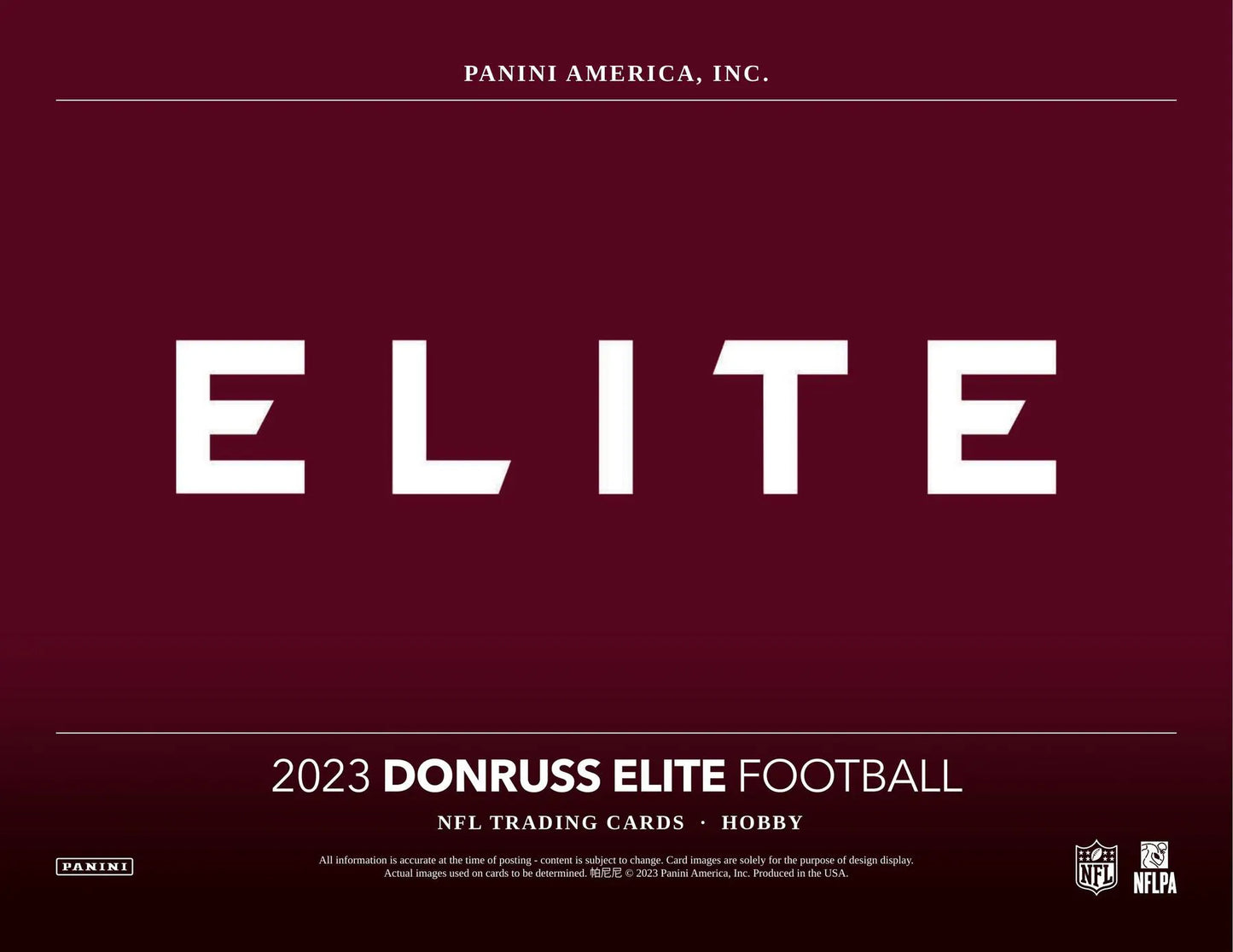 2023 Panini Donruss Elite Football 1st Off The Line FOTL Hobby 12-Box Case