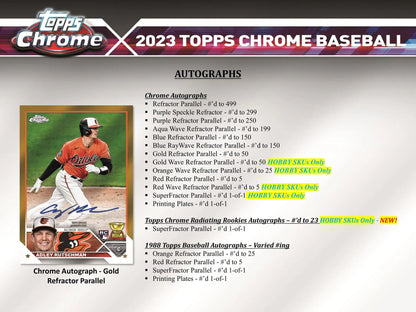 2023 Topps Chrome Baseball Hobby Jumbo 8-Box Case