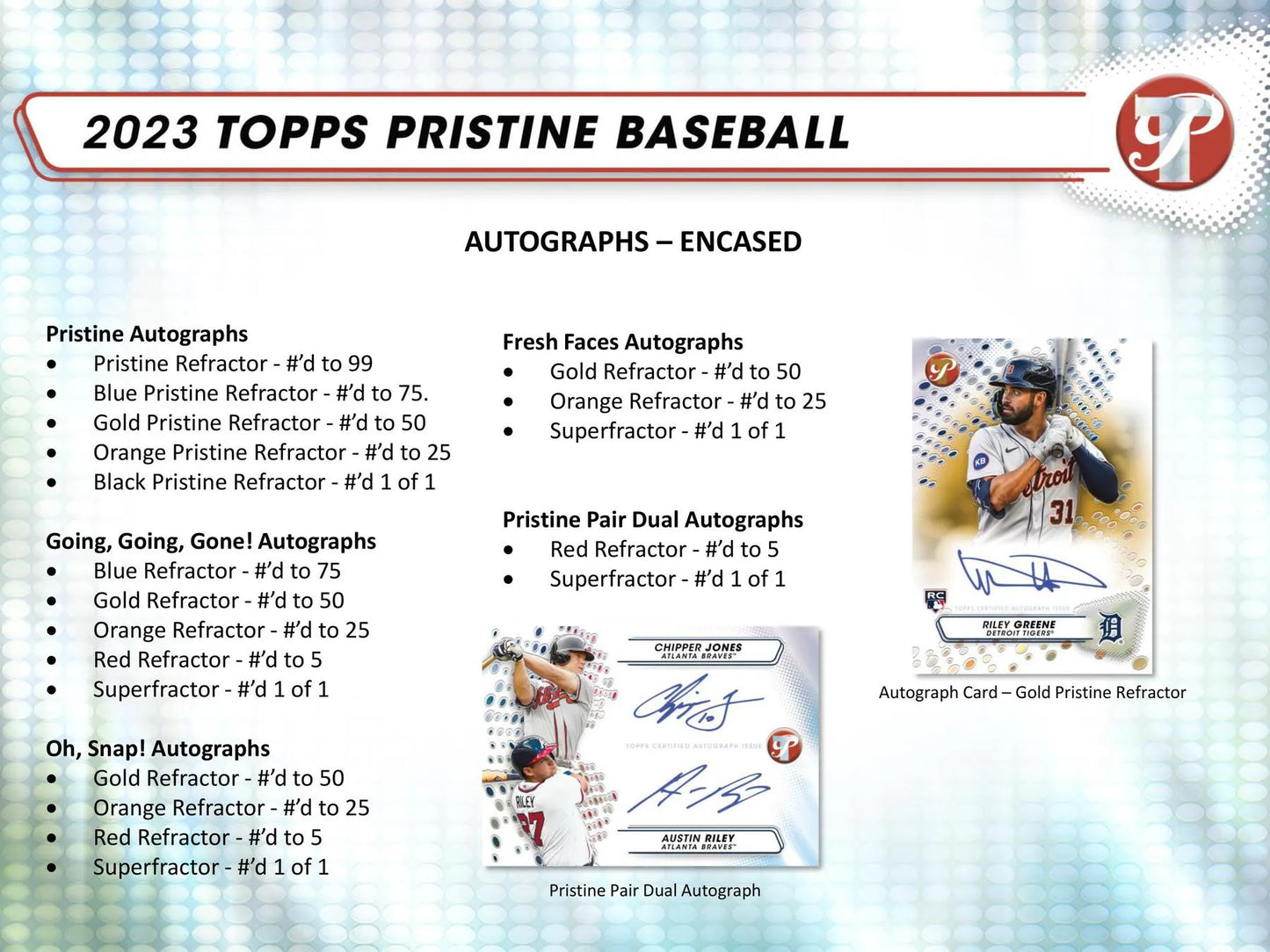 2023 Topps Pristine Baseball Hobby 8-Box Case (Factory Fresh)