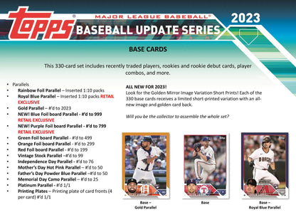 2023 Topps Update Series Baseball Hanger Box