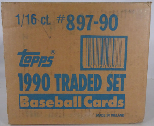 1990 Topps Traded Baseball Retail Factory Set Case (16 sets) (Reed Buy)