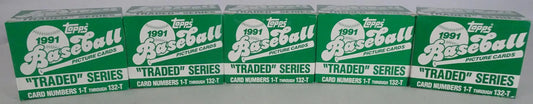 1991 Topps Traded Baseball Factory Set (lot of 5) (Reed Buy)