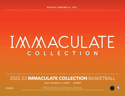 2022/23 Panini Immaculate Basketball Hobby 5-Box Case (Presell)